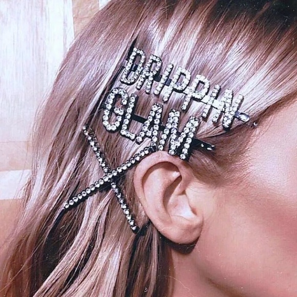GLAM Silver Rhinestone Statement Hair Pin Clip - Picture 6 of 10